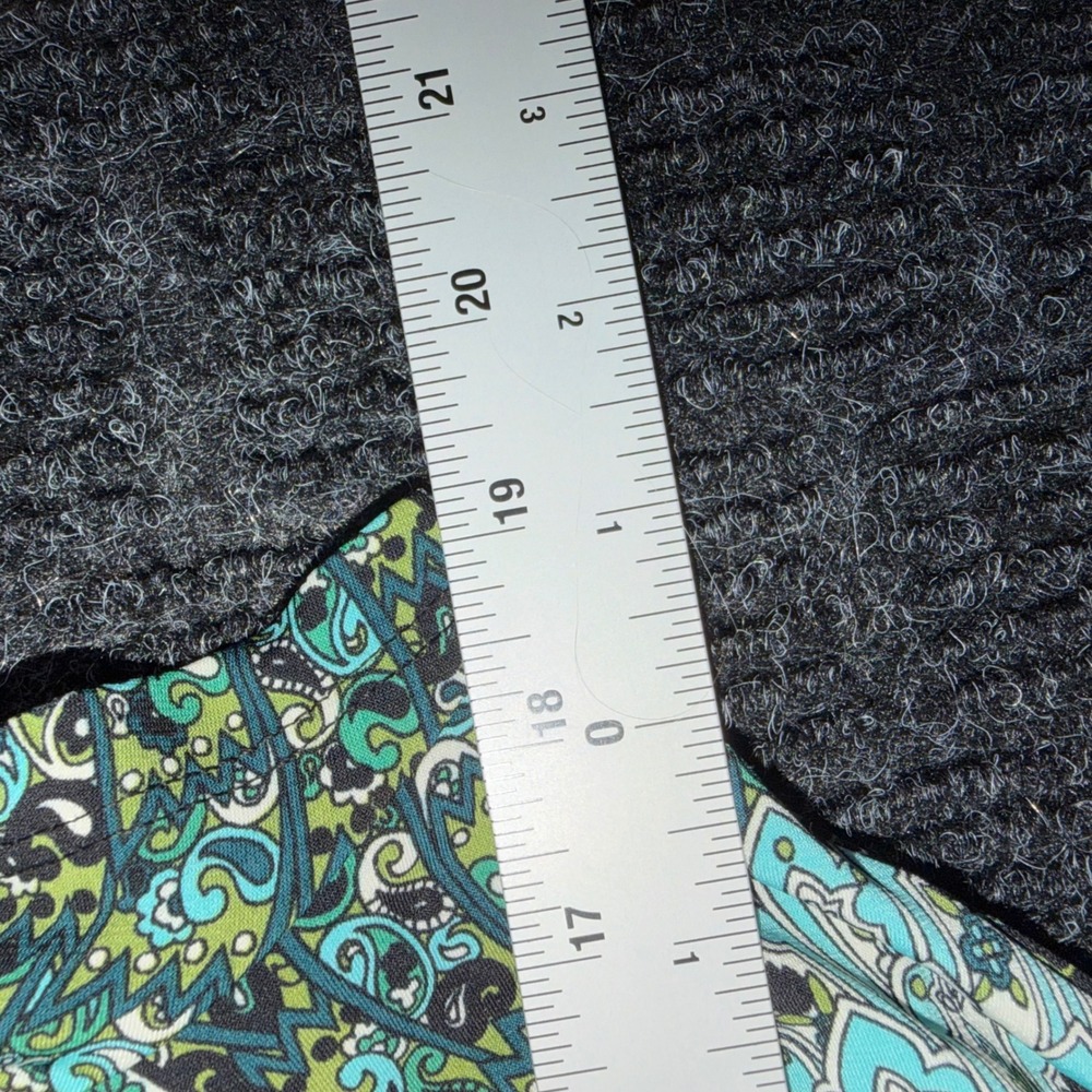 Connected Apparel Green Paisley Peacock Print V-Neck Twist Front Dress Size 10 - Picture 5 of 8